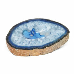 Blue Agate Crystal Polished Bowl DS1839 | Himalayan Salt Factory