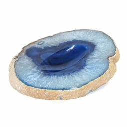 Blue Agate Crystal Polished Bowl DS1841 | Himalayan Salt Factory