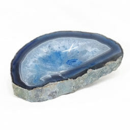 Blue Agate Crystal Polished Bowl DS1843 | Himalayan Salt Factory