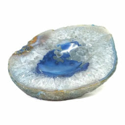 Blue Agate Crystal Polished Bowl DS1844 | Himalayan Salt Factory