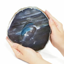 Blue Agate Crystal Polished Bowl DS1846 | Himalayan Salt Factory
