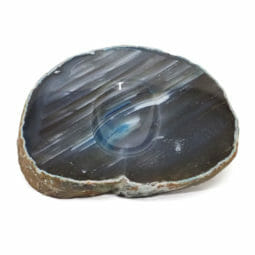 Blue Agate Crystal Polished Bowl DS1846 | Himalayan Salt Factory