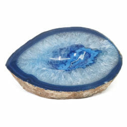 Blue Agate Crystal Polished Bowl DS1847 | Himalayan Salt Factory