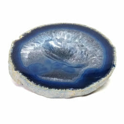 Blue Agate Crystal Polished Bowl DS1851 | Himalayan Salt Factory