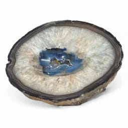 Blue Agate Crystal Polished Bowl DS1855 | Himalayan Salt Factory