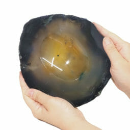 Blue Agate Crystal Polished Bowl DS1856 | Himalayan Salt Factory