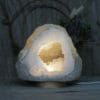 5.37kg Natural Calcite Geode Lamp with Large LED Light Base DK569 | Himalayan Salt Factory