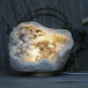 4.72kg Natural Calcite Geode Lamp with Large LED Light Base DK576 | Himalayan Salt Factory