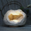 5.35kg Natural Calcite Geode Lamp with Large LED Light Base DK578 | Himalayan Salt Factory