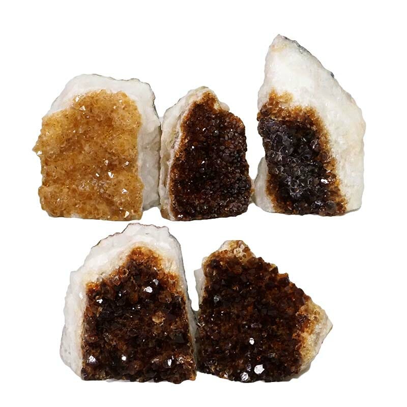 2.24kg Citrine Mini Cluster Specimen Set 5 Pieces N1660 3 Citrine Mini Cluster Specimen Set N1660 | Himalayan Salt Factory