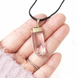Clear Quartz Terminated Point Electroformed GP Pendant 6 Clear Quartz Terminated Point Electroformed GP Pendant | Himalayan Salt Factory