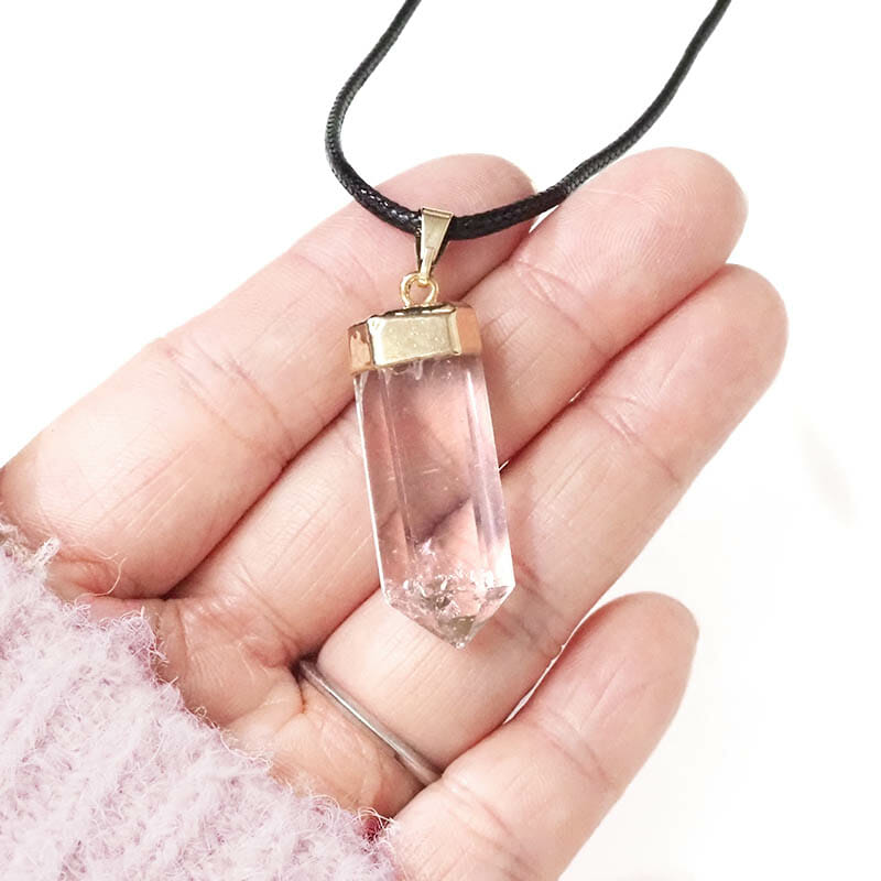 Clear Quartz Terminated Point Electroformed GP Pendant 4 Clear Quartz Terminated Point Electroformed GP Pendant | Himalayan Salt Factory