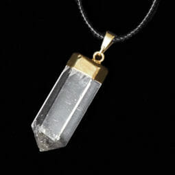 Clear Quartz Terminated Point Electroformed GP Pendant 7 Clear Quartz Terminated Point Electroformed GP Pendant | Himalayan Salt Factory