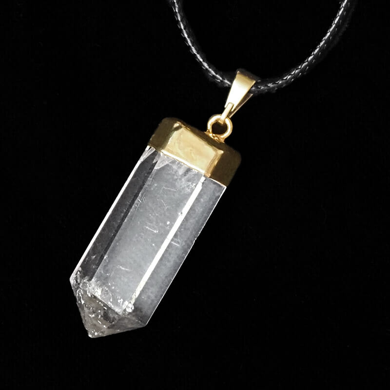 Clear Quartz Terminated Point Electroformed GP Pendant 5 Clear Quartz Terminated Point Electroformed GP Pendant | Himalayan Salt Factory