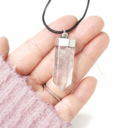 Clear Quartz Terminated Point Electroformed SP Pendant 6 Clear Quartz Terminated Point Electroformed SP Pendant | Himalayan Salt Factory