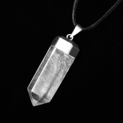 Clear Quartz Terminated Point Electroformed SP Pendant 7 Clear Quartz Terminated Point Electroformed SP Pendant | Himalayan Salt Factory