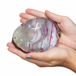 Colourful Agate Crystal Polished Bowl set of 3 N1785 | Himalayan Salt Factory