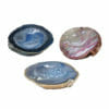 Colourful Agate Crystal Polished Bowl set of 3 N1785 | Himalayan Salt Factory