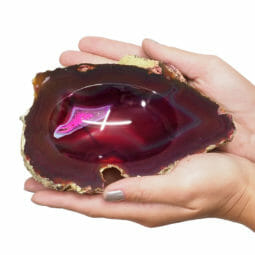 Colourful Agate Crystal Polished Bowl set of 3 N1787 | Himalayan Salt Factory