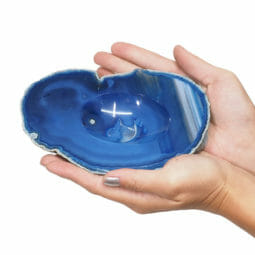 Colourful Agate Crystal Polished Bowl set of 3 N1789 | Himalayan Salt Factory