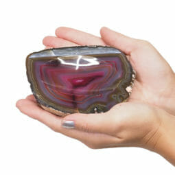Mixed Colour Agate Crystal Polished Bowl set of 3 N1792 | Himalayan Salt Factory