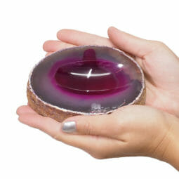 Mixed Colour Agate Crystal Polished Bowl set of 3 N1793 | Himalayan Salt Factory