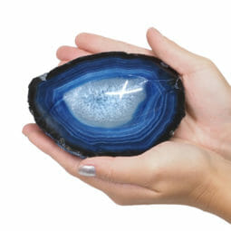 Mixed Colour Agate Crystal Polished Bowl set of 3 N1794 | Himalayan Salt Factory