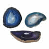 Mixed Colour Agate Crystal Polished Bowl set of 3 N1794 | Himalayan Salt Factory
