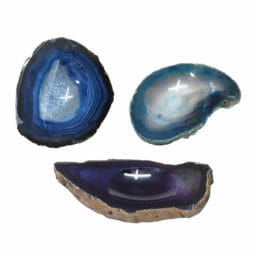 Mixed Colour Agate Crystal Polished Bowl set of 3 N1794 | Himalayan Salt Factory