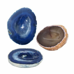 Mixed Colour Agate Crystal Polished Bowl set of 3 N1795 | Himalayan Salt Factory