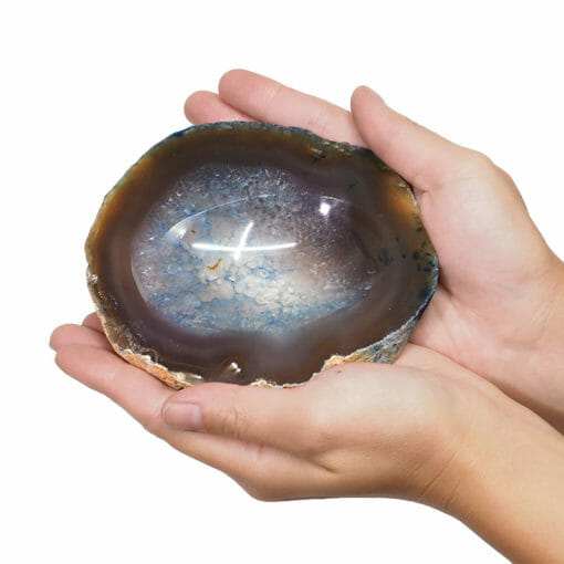 Natural Agate Crystal Polished Bowl set of 3 N1762 | Himalayan Salt Factory