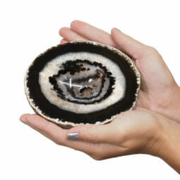 Natural Agate Crystal Polished Bowl set of 3 N1776 | Himalayan Salt Factory