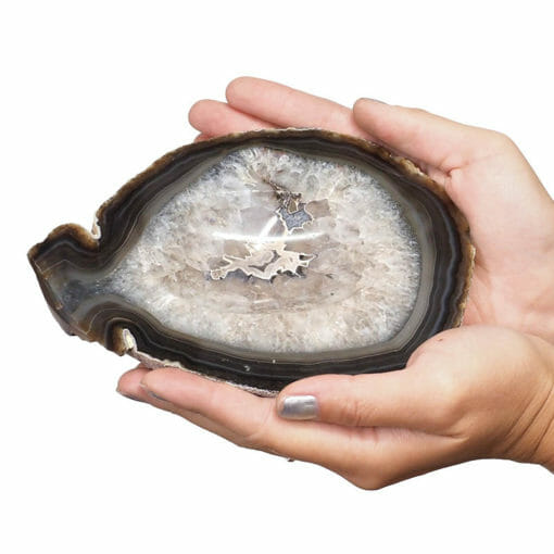 Natural Agate Crystal Polished Bowl set of 3 N1779 | Himalayan Salt Factory