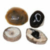 Natural Agate Crystal Polished Bowl set of 4 N1800 | Himalayan Salt Factory