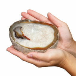 Natural Agate Crystal Polished Bowl set of 4 N1803 | Himalayan Salt Factory