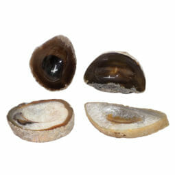 Natural Agate Crystal Polished Bowl set of 4 N1803 | Himalayan Salt Factory