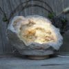 Natural Calcite Geode Lamp with Large LED Light Base DN1541 | Himalayan Salt Factory