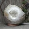 Natural Calcite Geode Lamp with Large LED Light Base DN1562 | Himalayan Salt Factory