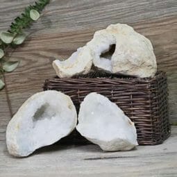 Natural Calcite Geode Pair – 2 Small Geodes Set N1666 | Himalayan Salt Factory