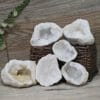Natural Calcite Geode Pair – 3 Small Geodes Set N1671 | Himalayan Salt Factory