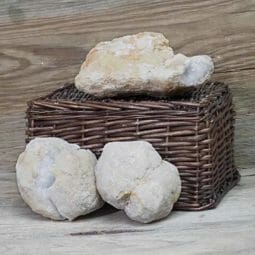 Natural Calcite Geode Pair – 3 Small Geodes Set N1676 | Himalayan Salt Factory