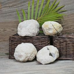 Natural Calcite Geode Pair – 4 Small Geodes Set N1677 | Himalayan Salt Factory