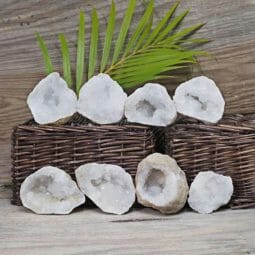 Natural Calcite Geode Pair – 4 Small Geodes Set N1680 | Himalayan Salt Factory