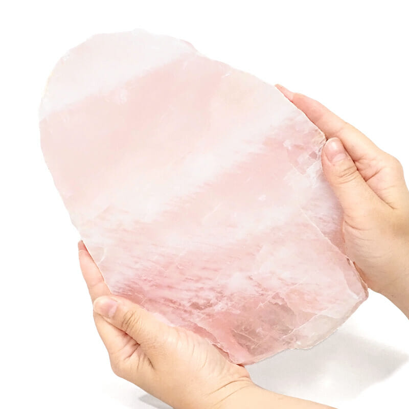 1.57kg Natural Rose Quartz Polished Slab Plate S1090 5 1.57kg Natural Rose Quartz Polished Slab Plate S1090 | Himalayan Salt Factory