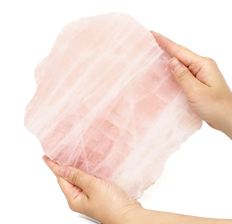 1.63kg Natural Rose Quartz Polished Slab Plate S1091 5 1.63kg Natural Rose Quartz Polished Slab Plate S1091 | Himalayan Salt Factory
