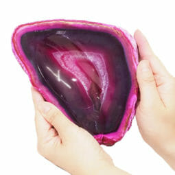 Pink Agate Crystal Polished Bowl DS1877 | Himalayan Salt Factory