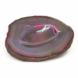 Pink Agate Crystal Polished Bowl DS1880 | Himalayan Salt Factory