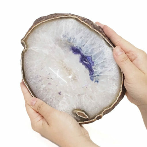 Purple Agate Crystal Polished Bowl DS1862 | Himalayan Salt Factory