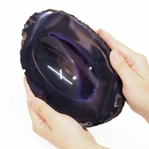 Purple Agate Crystal Polished Bowl DS1863 | Himalayan Salt Factory