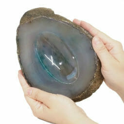 Teal Agate Crystal Polished Bowl DS1886 | Himalayan Salt Factory